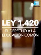 Ley 1420 de educación