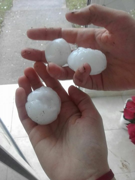 Fuerte granizada en el departamento Tercero Arriba