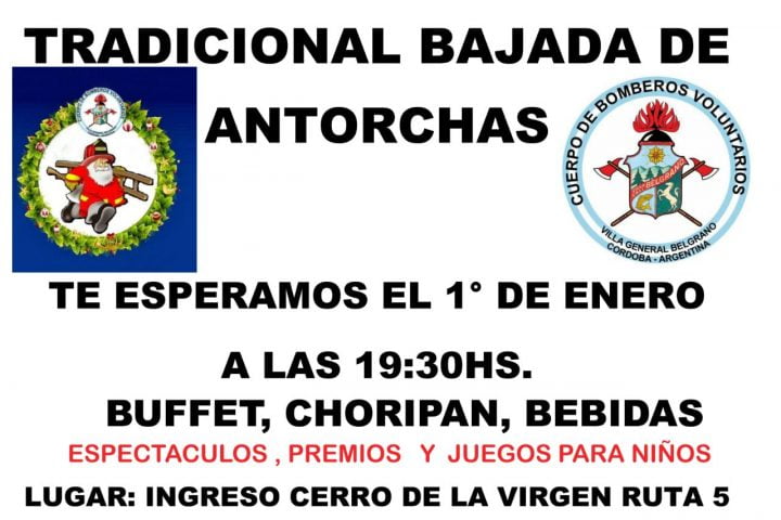 Unas 300 antorchas para la bajada desde el Cerro de la Virgen el 1 de enero