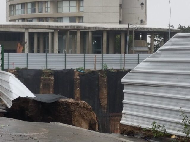 Derrumbe en barrio General Paz