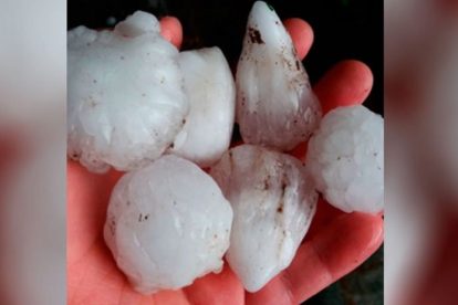 Granizo de gran tamaño en el sur de la provincia