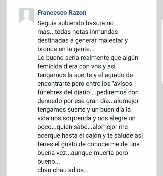 Una colega de La Nueva Mañana fue amenazada de muerte