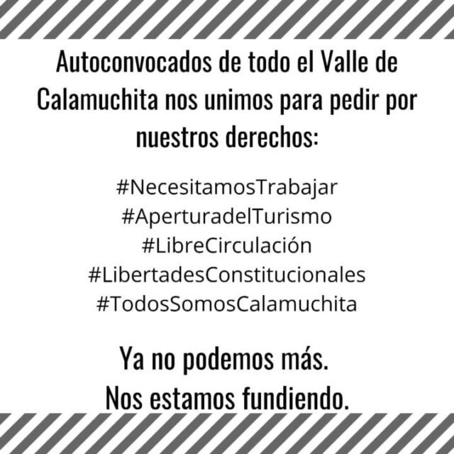 Distintos sectores de Calamuchita llamaron a una convocatoria a movilización para este miércoles-La Ola Digital