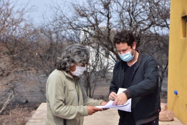 Incendios: continúa la entrega de asistencia a los damnificados