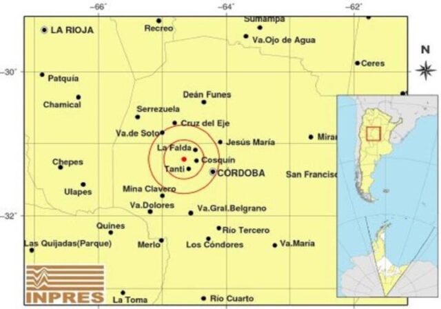 Villa de Soto y Tanti sintieron dos sismos