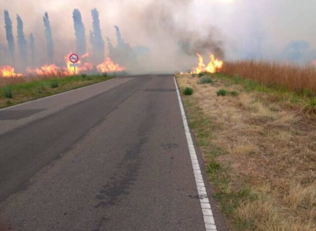 Fuego implacable en el oeste porvincial