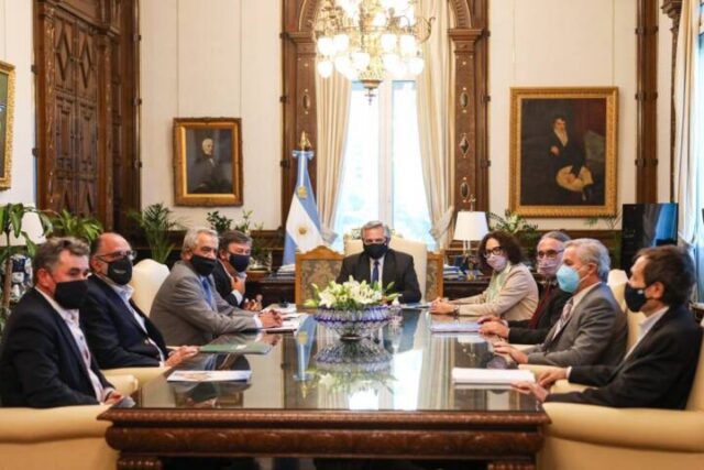 El Presidente recibió a la Mesa de Enlace