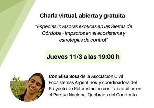 Charla sobre especies invasoras exóticas en las Sierras de Córdoba-La Ola Digital