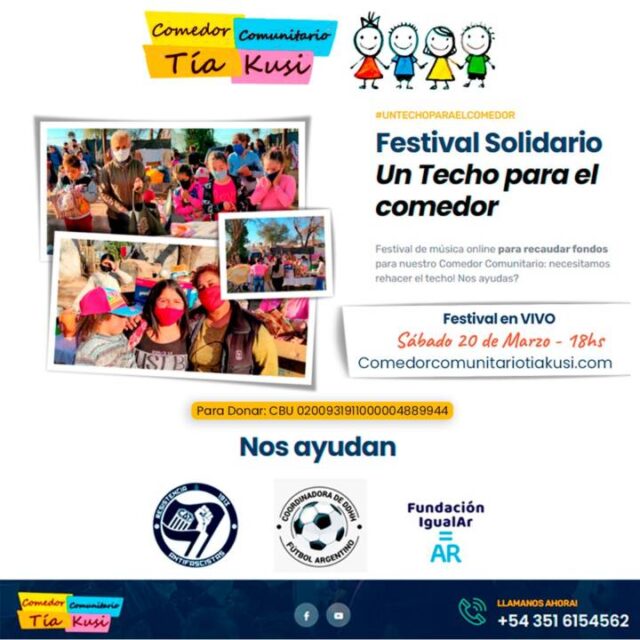 Festival Solidario "Un techo para el comedor comunitario Tía Kusi"-La Ola Digital