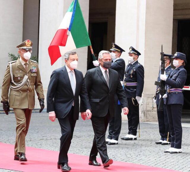 El presidente visitó Italia