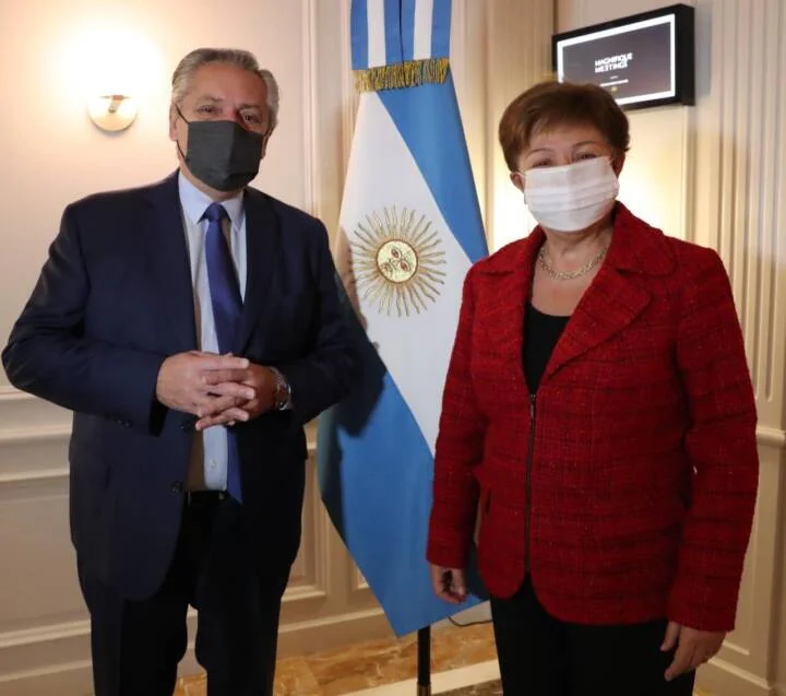 El Presidente se reunió con la directora del FMI