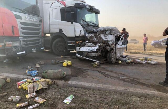 Choque multiple en ruta 19