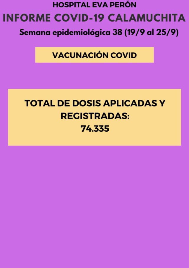 Esta semana, Calamuchita alcanzará las 75 mil vacunas aplicadas contra el COVID-19-La Ola Digital