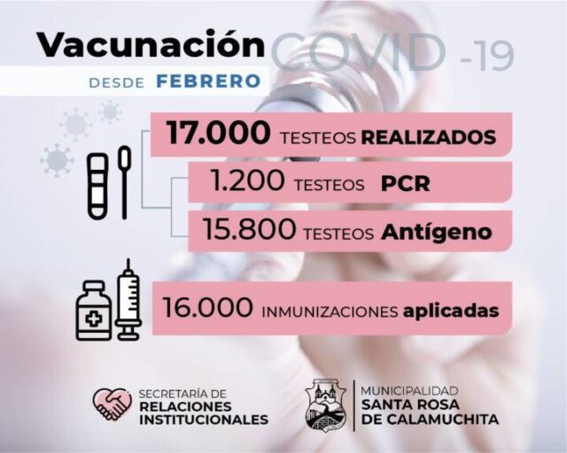Santa Rosa de Calamuchita superó las 16 mil vacunas aplicadas-La Ola Digital