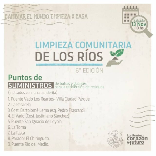 Los Reartes se prepara para la 6° edición de la Limpieza Comunitaria de los Ríos-La Ola Digital