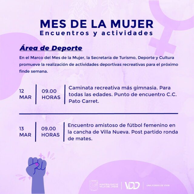 Actividades deportivas en el marco del Mes de la Mujer en Villa del Dique-La Ola Digital