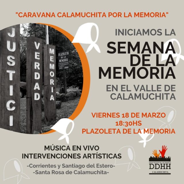 La Semana de la Memoria también se vive en Calamuchita-La Ola Digital