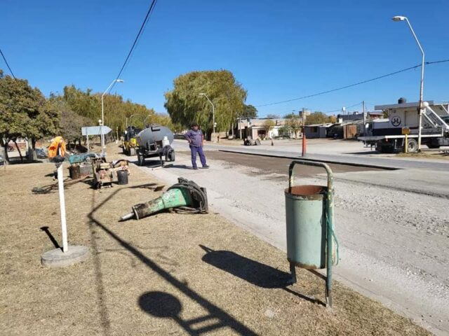 San Agustín: renovación de la carpeta asfáltica