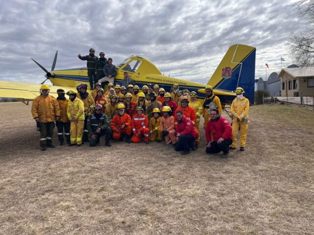 VGB: capacitación en medios aéreos con personal del Plan de Manejo del Fuego de Córdoba-La Ola Digital