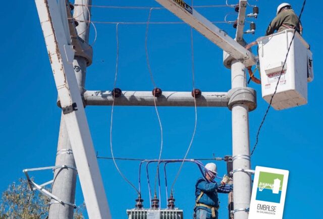 Embalse: avanza la obra de infraestructura eléctrica para los barrios Los Chañares y Villa Irupé-La Ola Digital