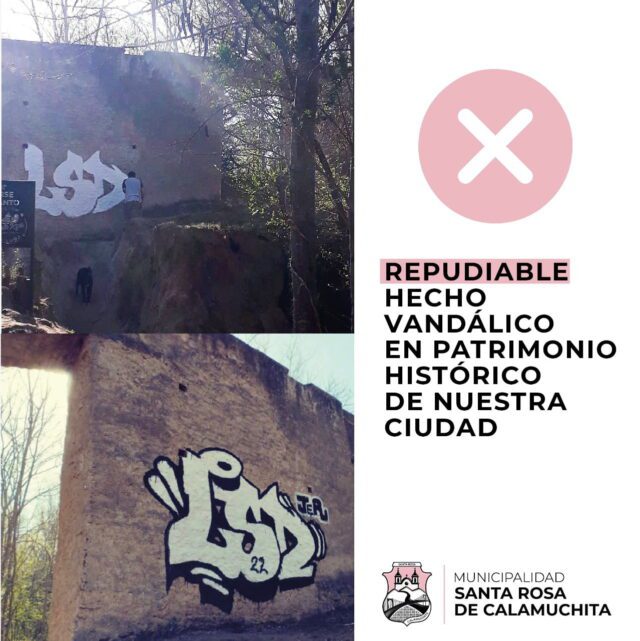 Hechos de vandalismo en sitio histórico