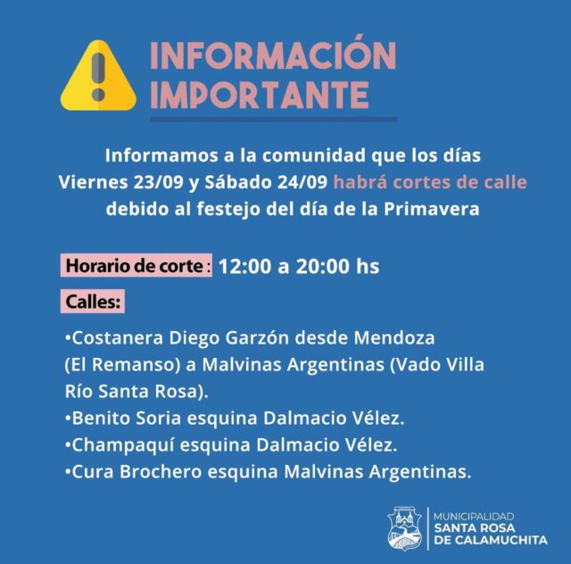 Cortes de calle en Santa Rosa