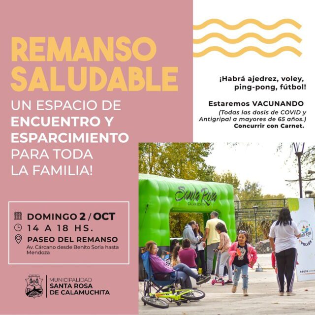 Este domingo habrá "Remanso Saludable" en Santa Rosa-La Ola Digital