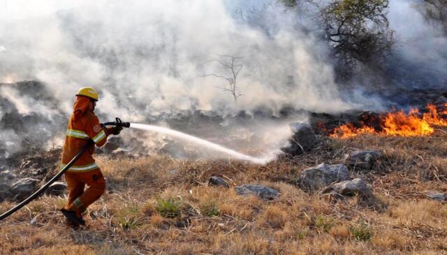 Bomberos combaten dos incendios-La Ola Digital