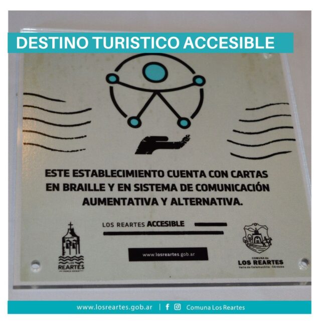 Destino turístico accesible: Los Reartes tendrá cartas de menú en braille y comunicación alternativa-La Ola Digital