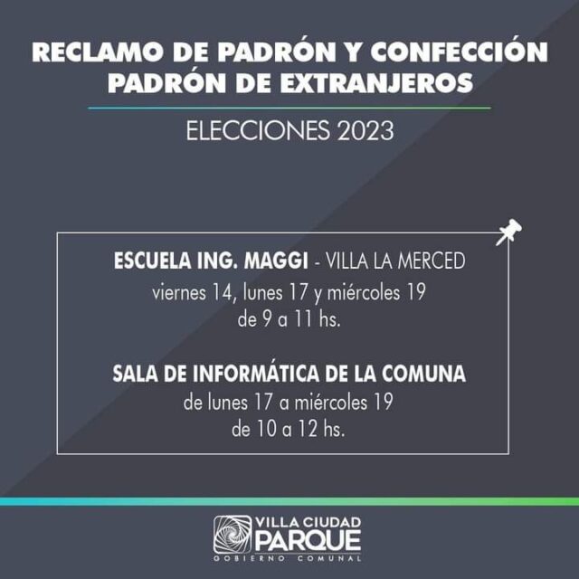 Empadronamiento en Villa Ciudad Parque