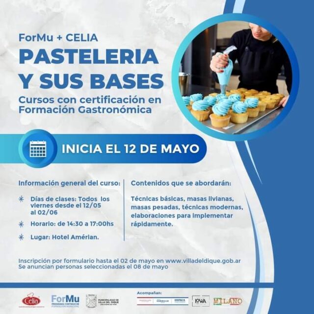 Villa del Dique: formación gastronómica