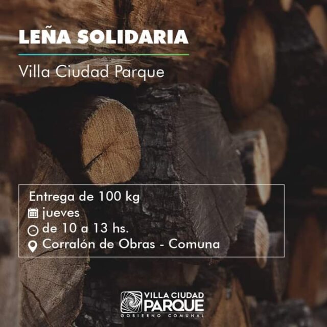 Villa Ciudad Parque: leña solidaria