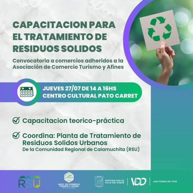 Villa del Dique: Capacitación en Tratamiento de Residuos Sólidos