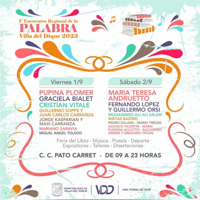 Se viene el 1º Encuentro Regional de la Palabra de Villa del Dique-La Ola Digital