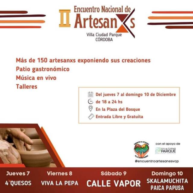 Encuentro Nacional de Artesanos y Artesanas en Villa Ciudad Parque