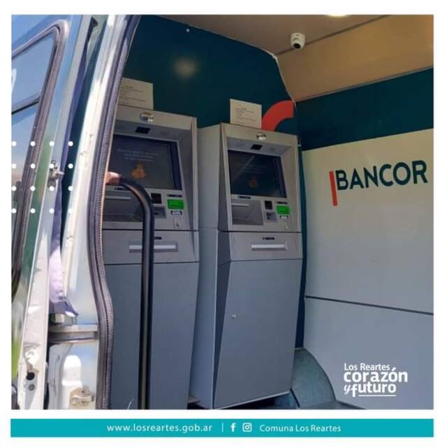 Cajeros automáticos móviles en Los Reartes