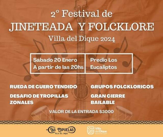 Villa del Dique, Festival de Jineteada y Folclore