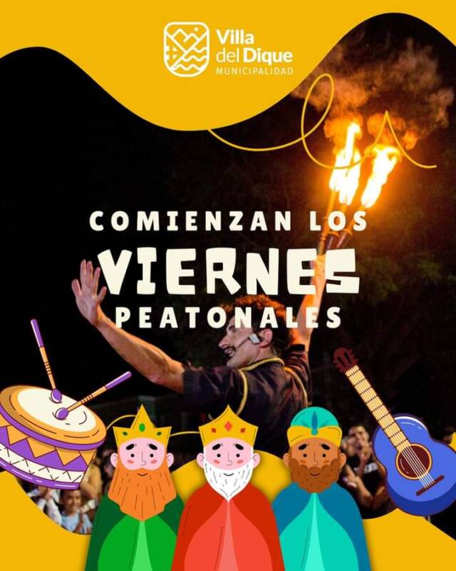 Viernes peatonal en Villa del Dique