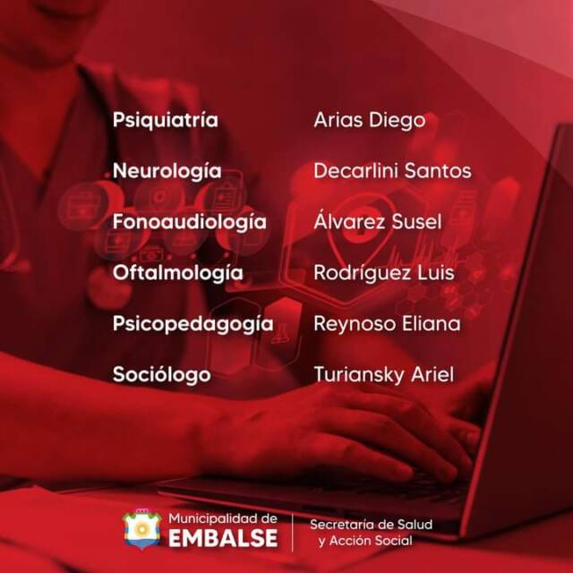 Especialidades médicas en Embalse