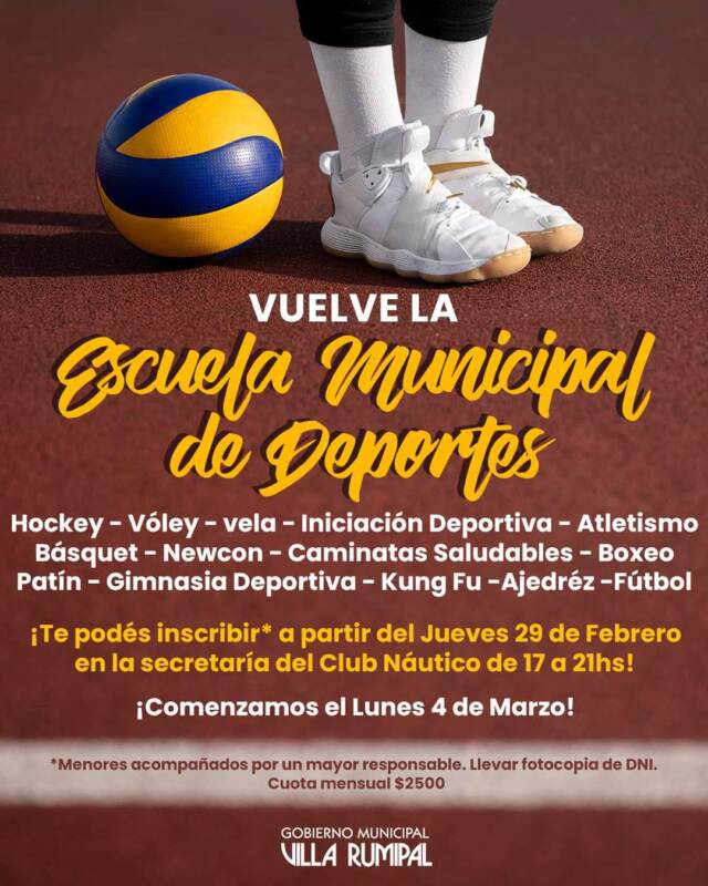 Arrancó la Escuela de Deportes en Villa Rumipal