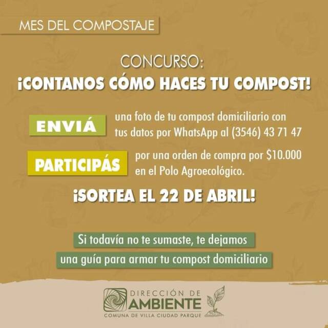 Villa Ciudad Parque: concurso de compostaje