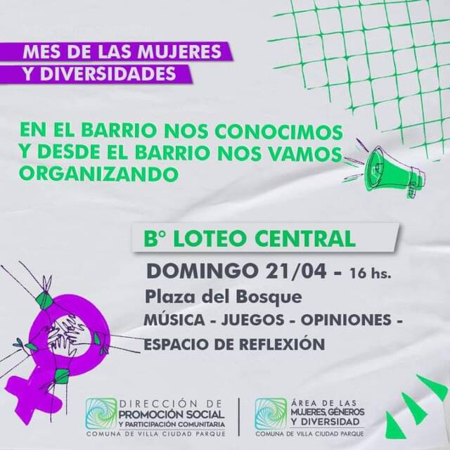 Villa Ciudad Parque: actividades en el mes de las mujeres