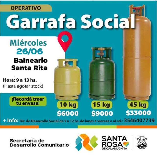 Santa Rosa: Operativo Garrafa Social