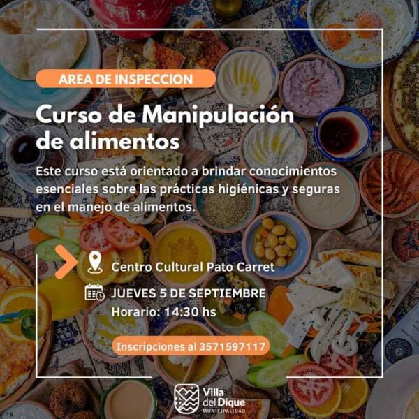 Curso de Manipulación de Alimentos en Villa del Dique