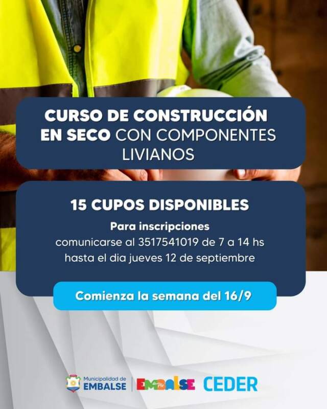 Embalse: curso de construcción en seco