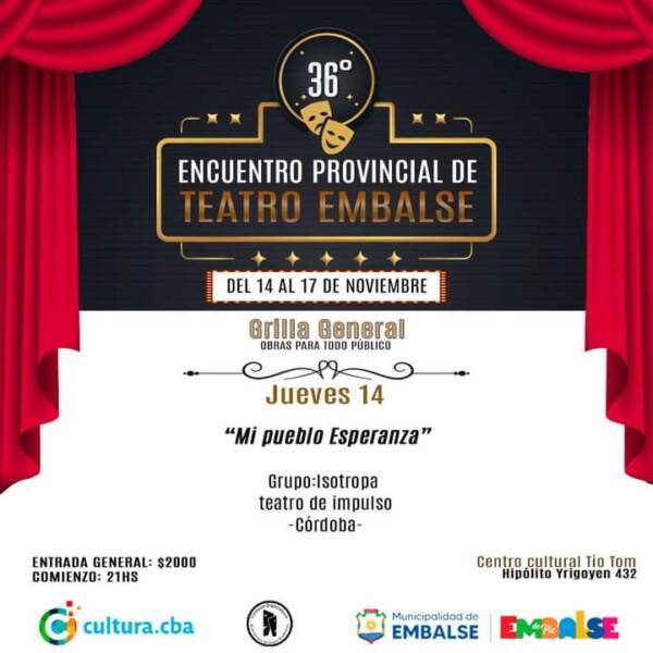 Encuentro Provincial de Teatro Embalse 2024