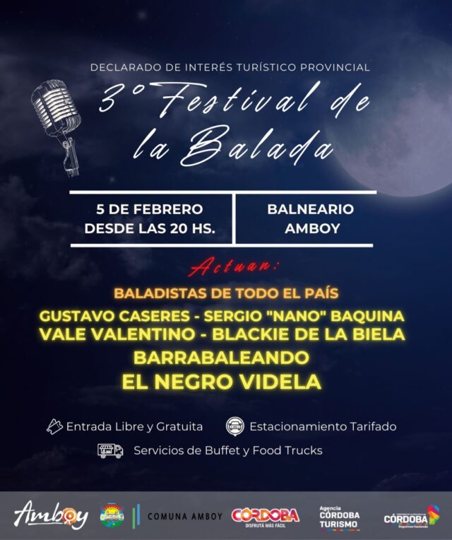Se aproxima el 3er Festival de la Balada en Amboy-La Ola Digital