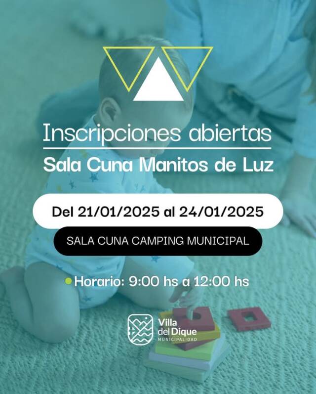 Villa del Dique: inscripciones a Sala Cuna