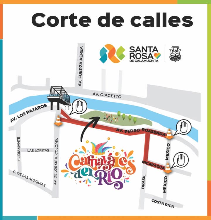 Santa Rosa: calles cortadas por el carnaval