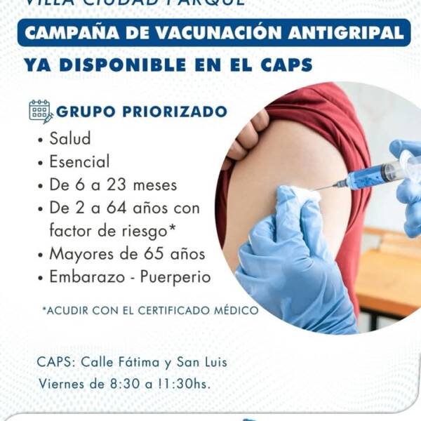 VCP lleva adelante la campaña de vacunación antigripal